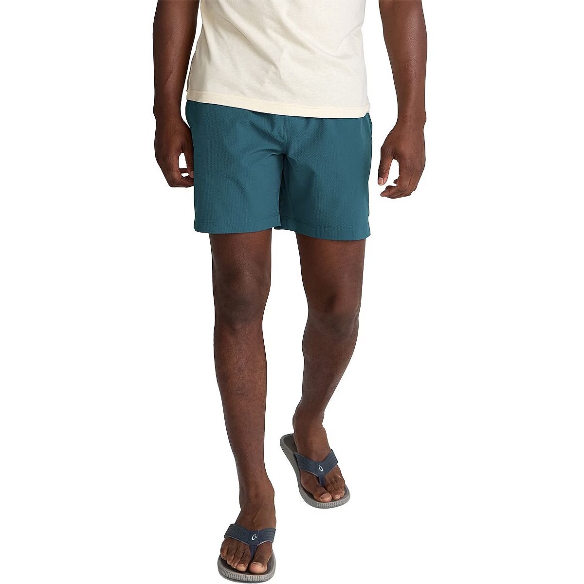 Image of Howler Brothers Salado Short - Men's Seersucker/Dark Teal, L