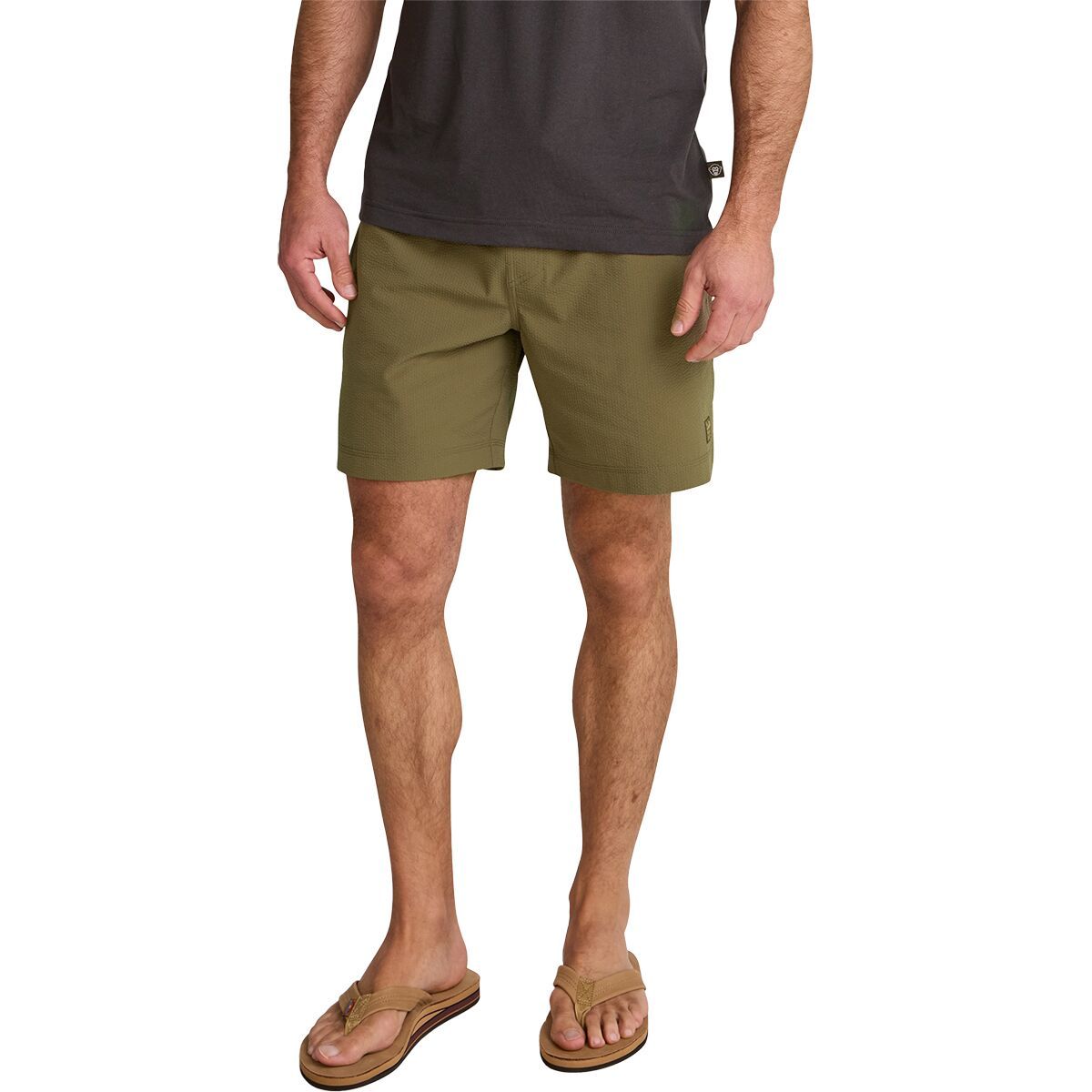 Image of Howler Brothers Salado Short - Men's Seersucker/Dark Teal, XL