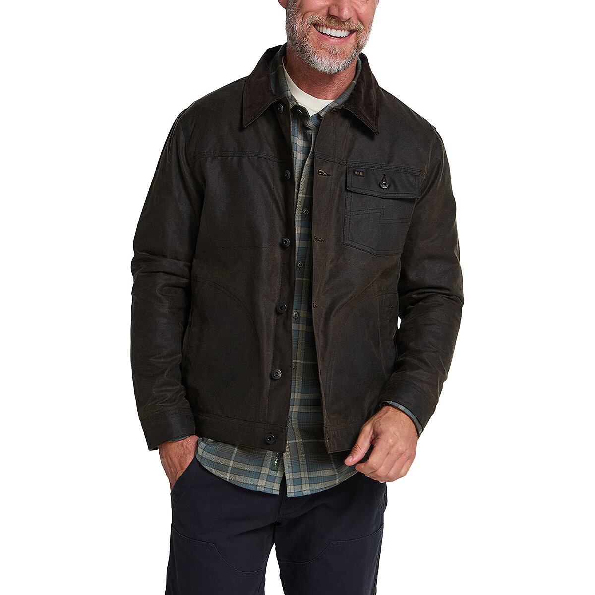 Image of Howler Brothers Waxed Depot Jacket - Men's Bark, L