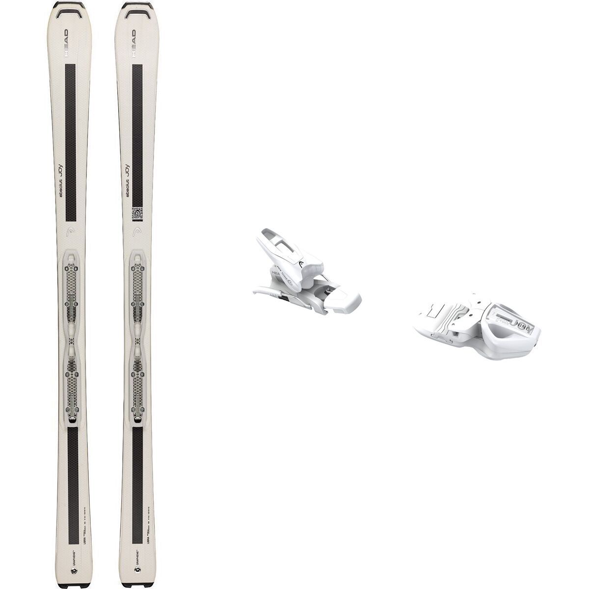 Image of Head USA Absolut Joy Ski w/ Joy 9 GW SLR Bindings - 2025 - Women's White/Black/White, 163cm, One Size