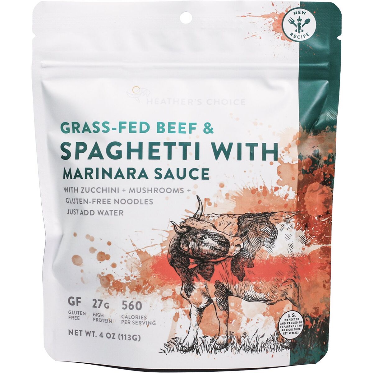 Image of Heather's Choice Grass-Fed Beef Spaghetti One Color, Pouch