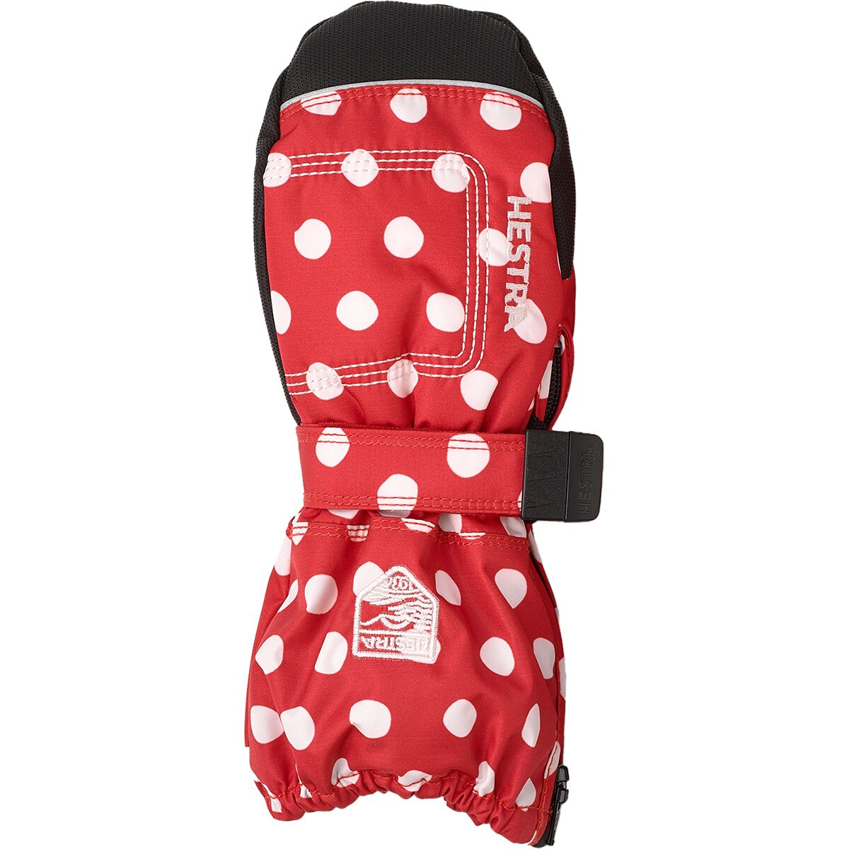 Image of Hestra Baby Zip Long Mitten - Toddlers' Red Print, 3