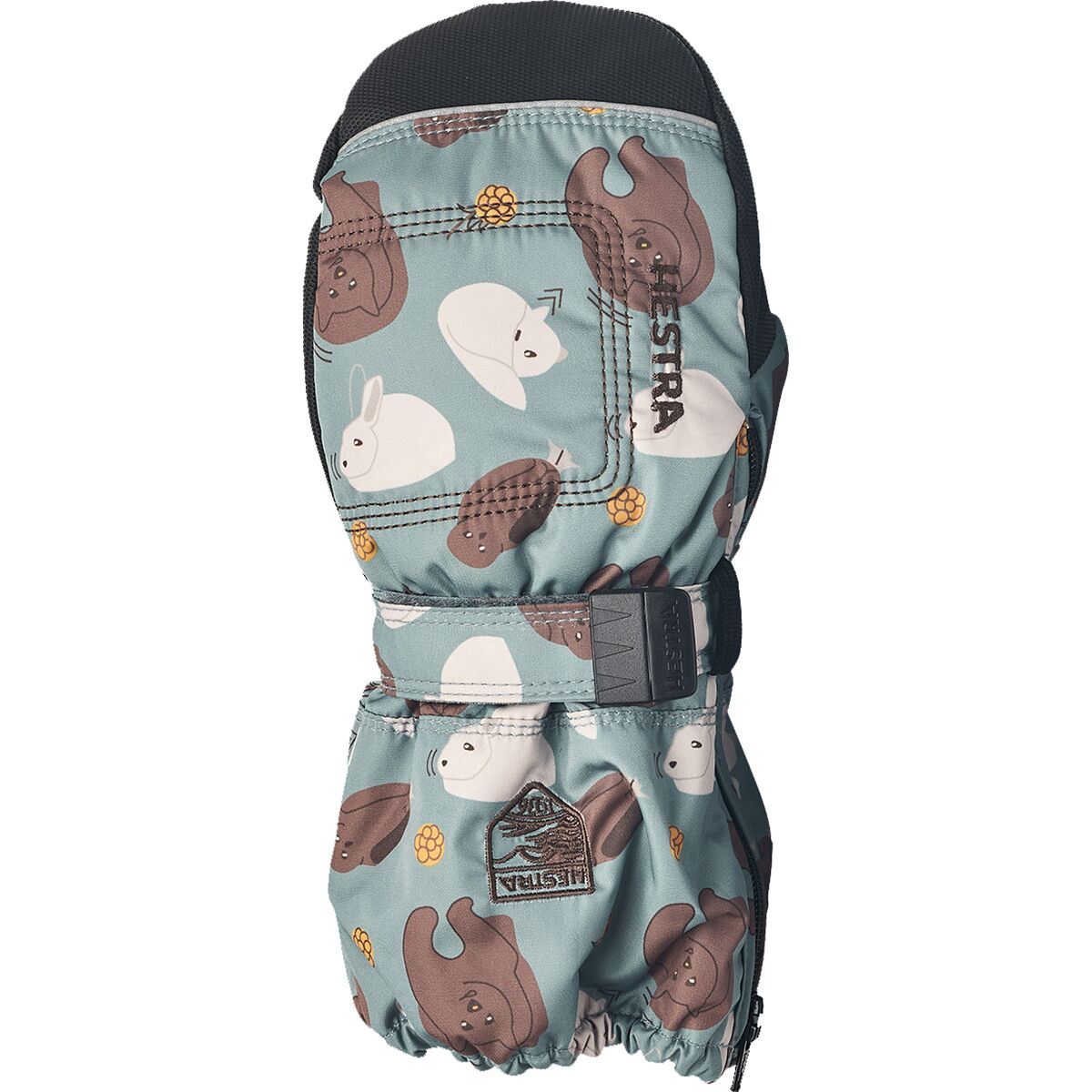 Image of Hestra Baby Zip Long Mitten - Toddlers' Sea Blue Print, 4