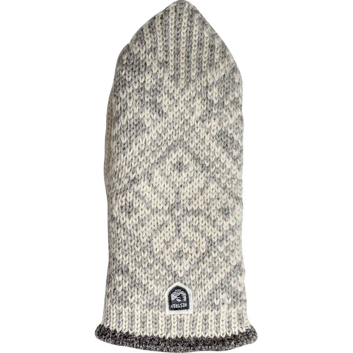 Image of Hestra Nordic Wool Mitten - Women's Grey/Off White, 9