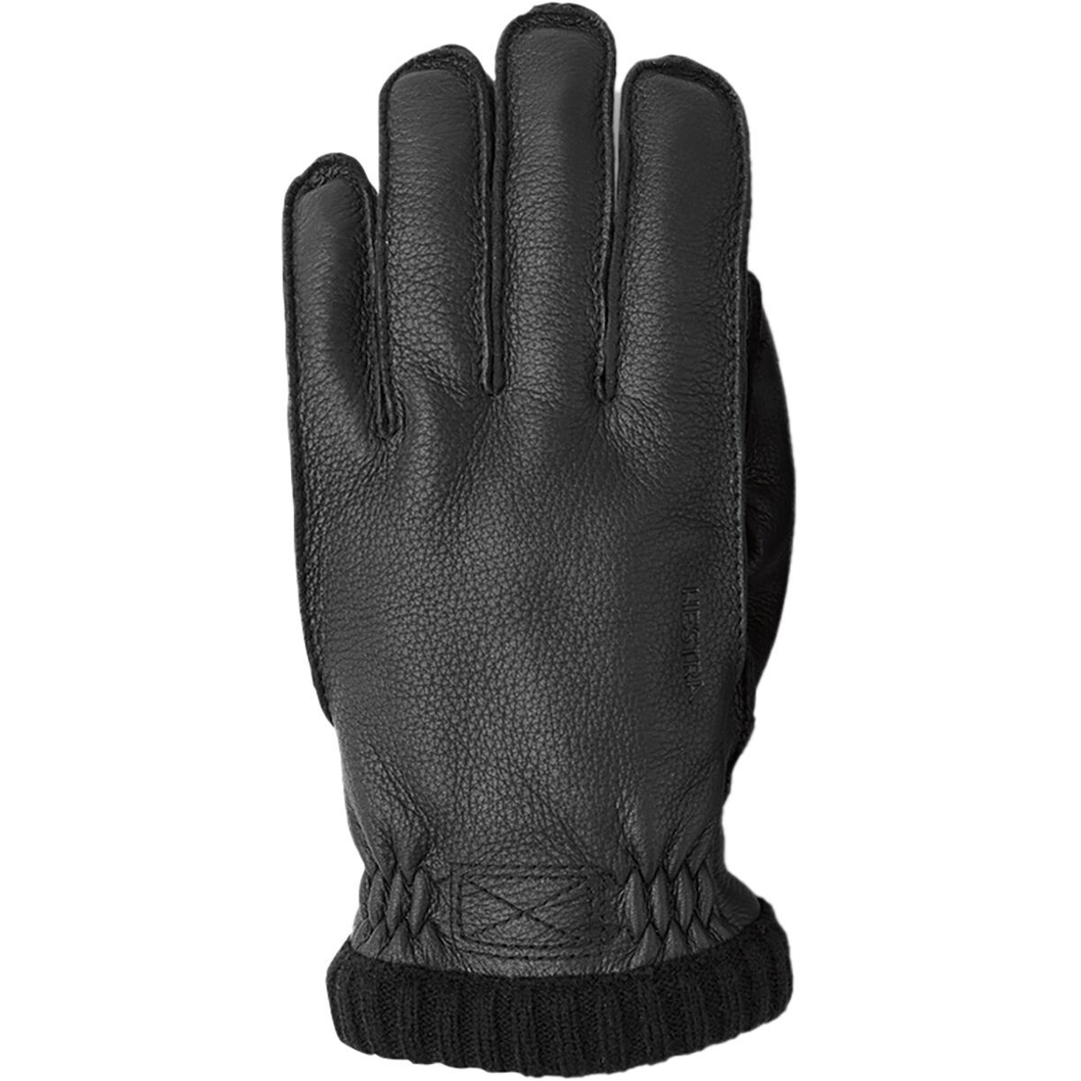 Image of Hestra Deerskin Primaloft Ribbed Glove - Men's Black, 8