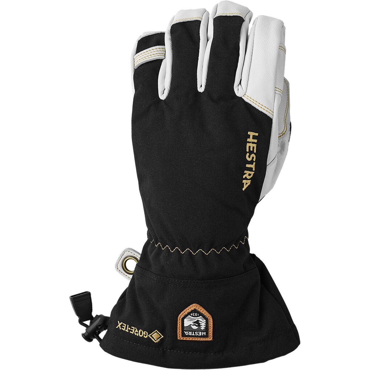 Image of Hestra Army Leather GORE-TEX Glove - Men's Black/Natural Grey, 10