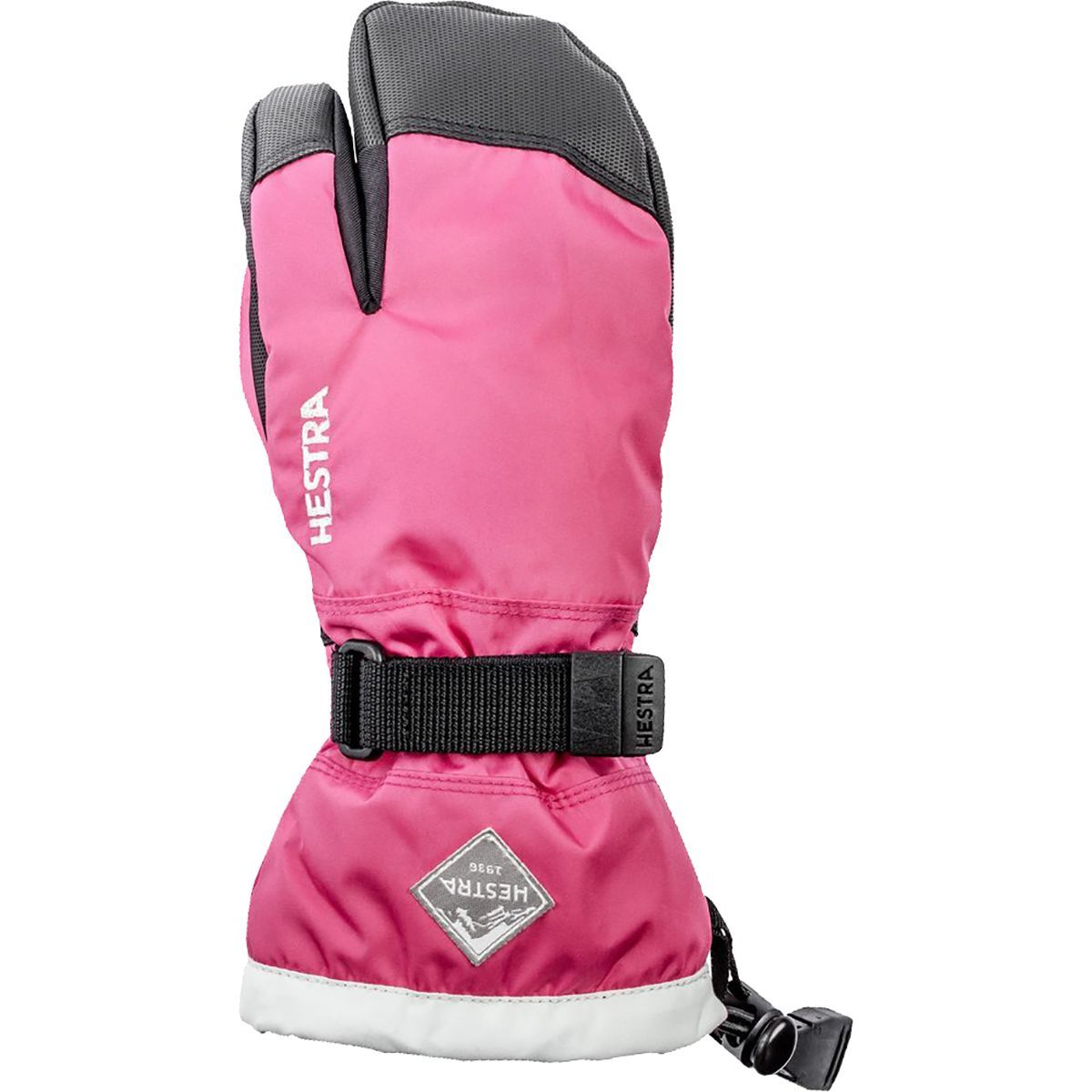 Image of Hestra Gauntlet CZone Junior 3-Finger Glove - Kids' Fuchsia/Ivory, 4