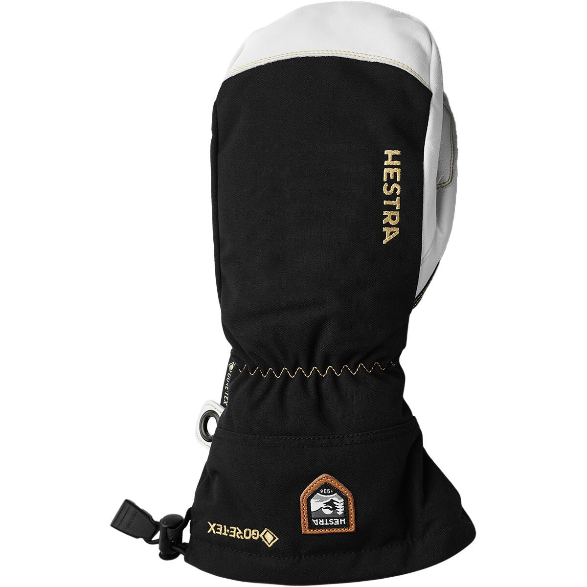 Image of Hestra Army Leather GORE-TEX Mitten - Men's Black/Natural Grey, 7