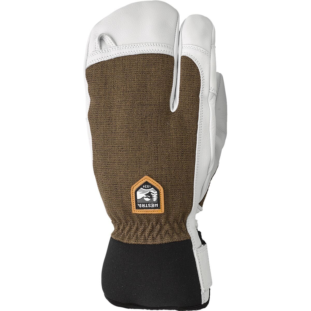 Image of Hestra Army Leather Patrol 3-Finger Glove - Men's Olive, 10