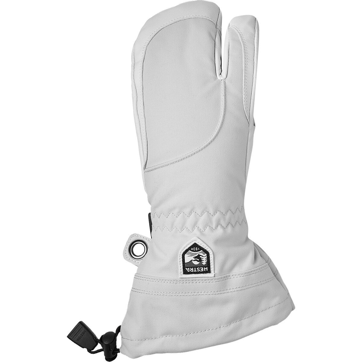 Image of Hestra Heli 3-Finger Glove - Women's Pale Grey/Off White, 9