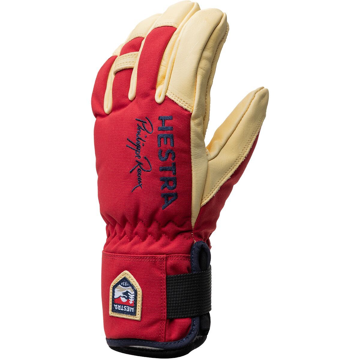 Image of Hestra Philippe Raoux Ecocuir Short Glove Red, 6