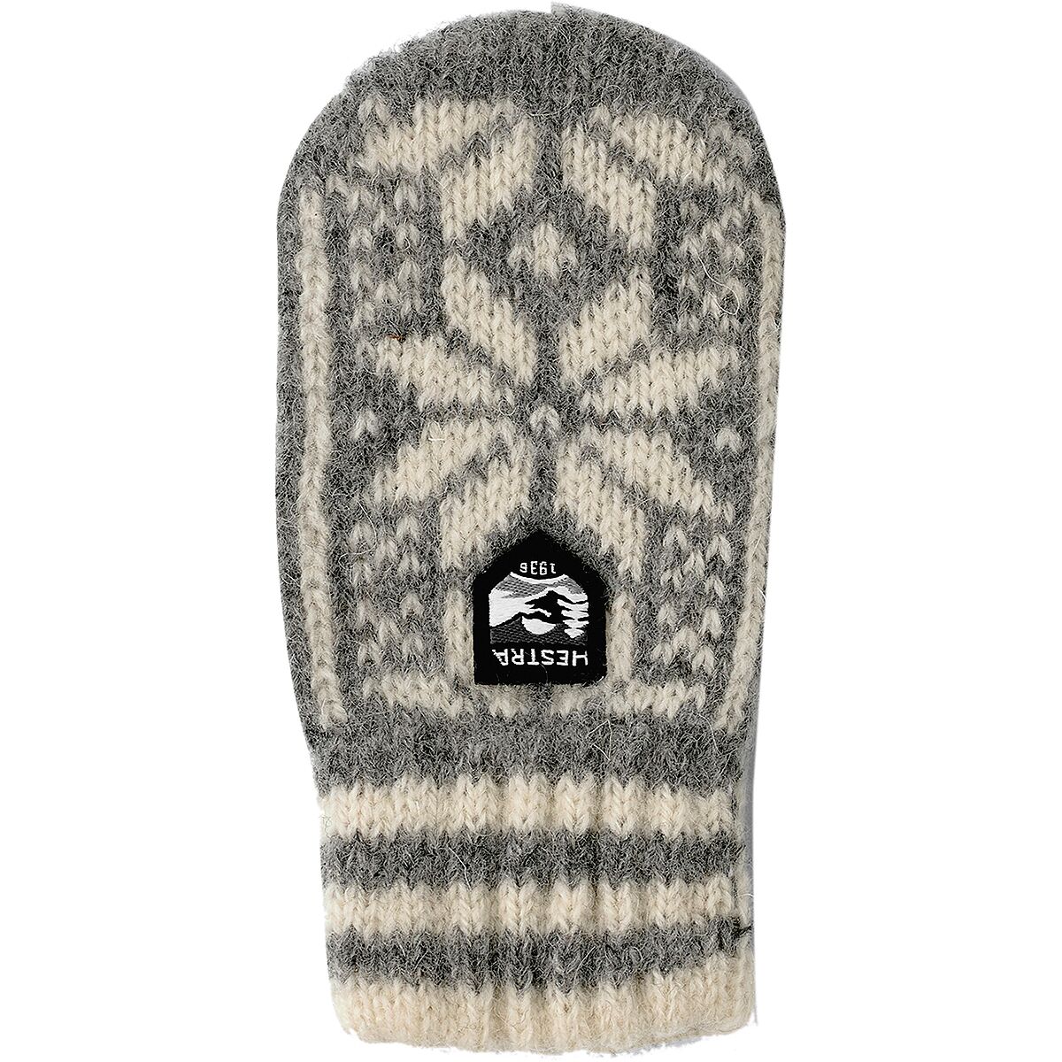 Image of Hestra Nordic Mitten - Kids' Grey/Off White, 1
