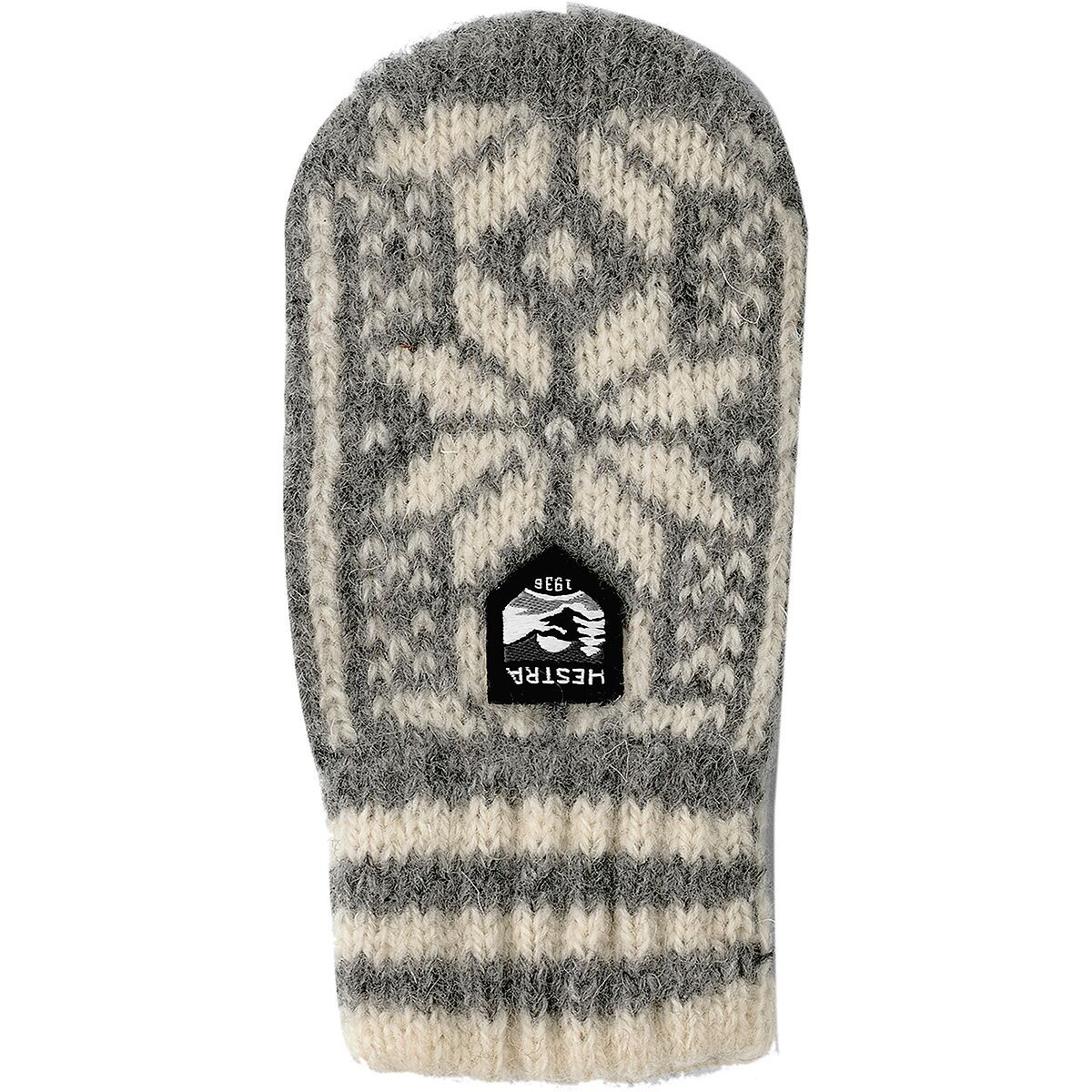 Image of Hestra Nordic Mitten - Kids' Grey/Off White, 1