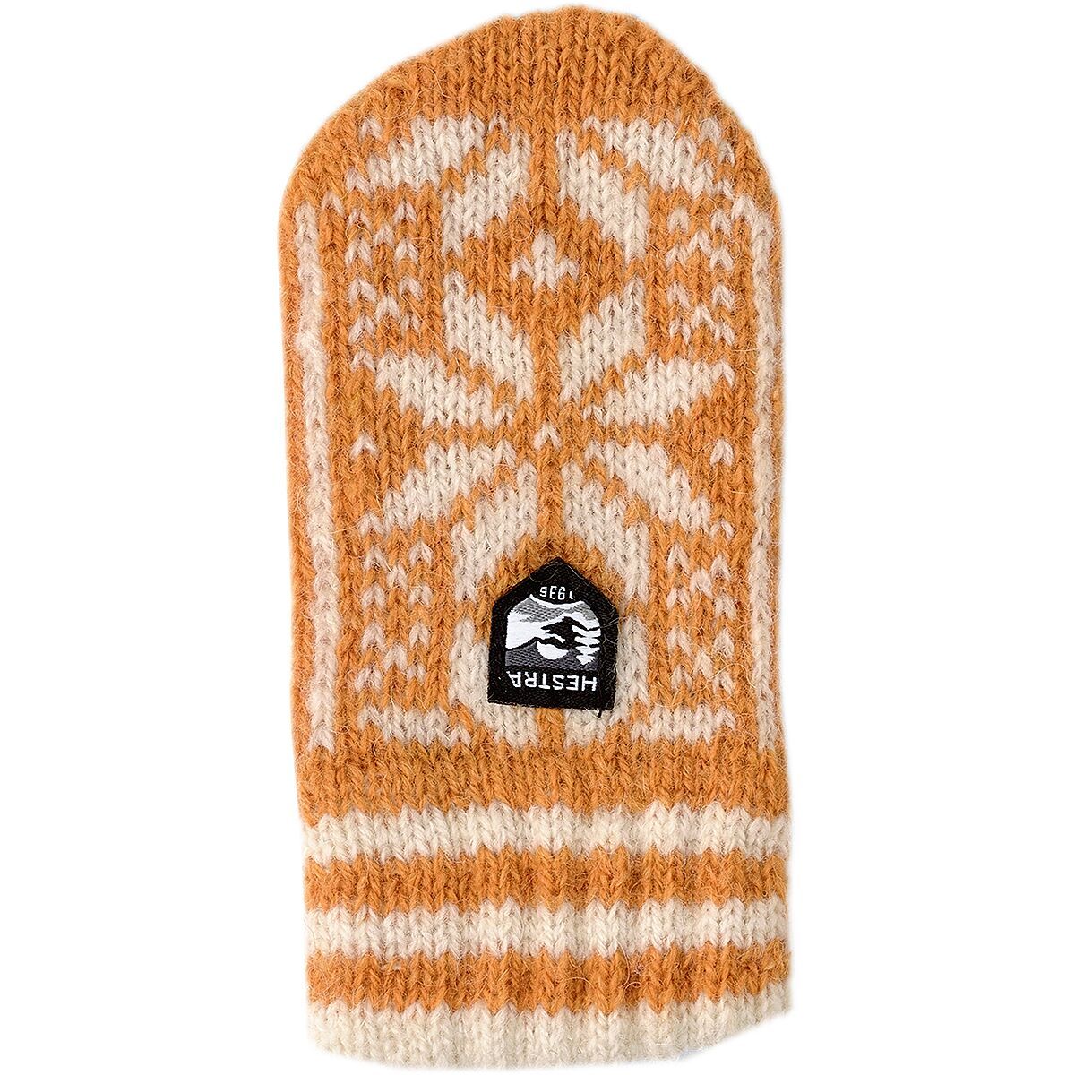 Image of Hestra Nordic Mitten - Kids' Mustard/Off White, 2