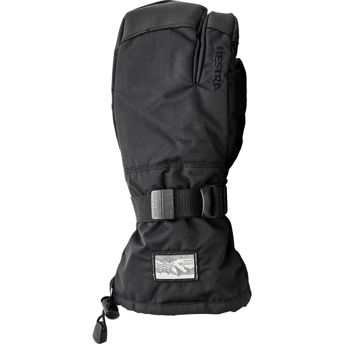 Image of Hestra Gauntlet Sr 3-Finger Mitten Black/Black, 10