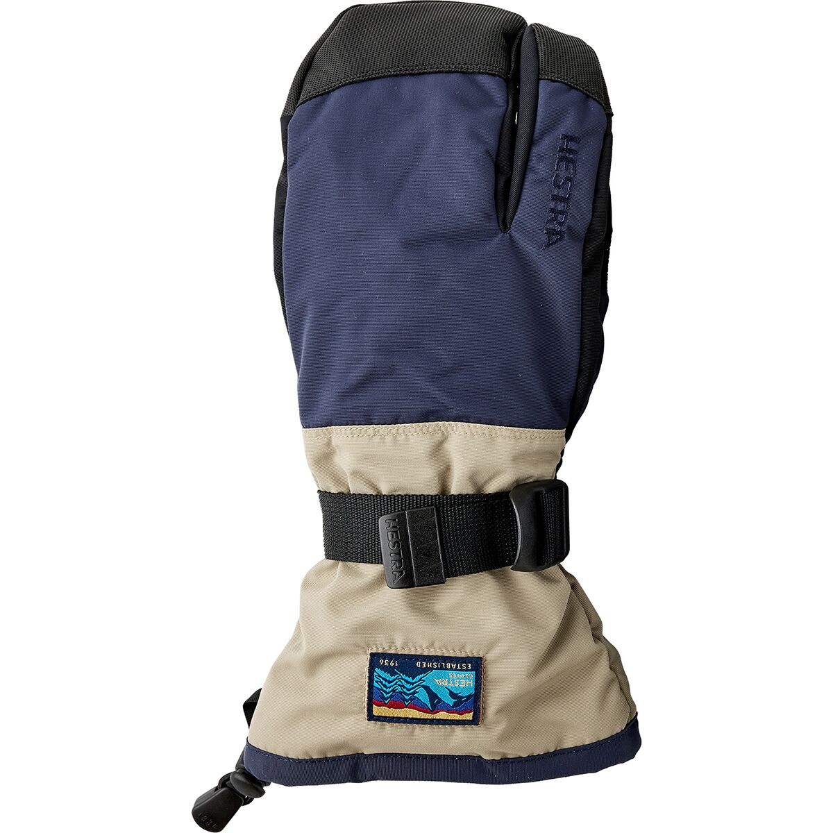 Image of Hestra Gauntlet Sr 3-Finger Mitten Dark Navy/Beige, 9