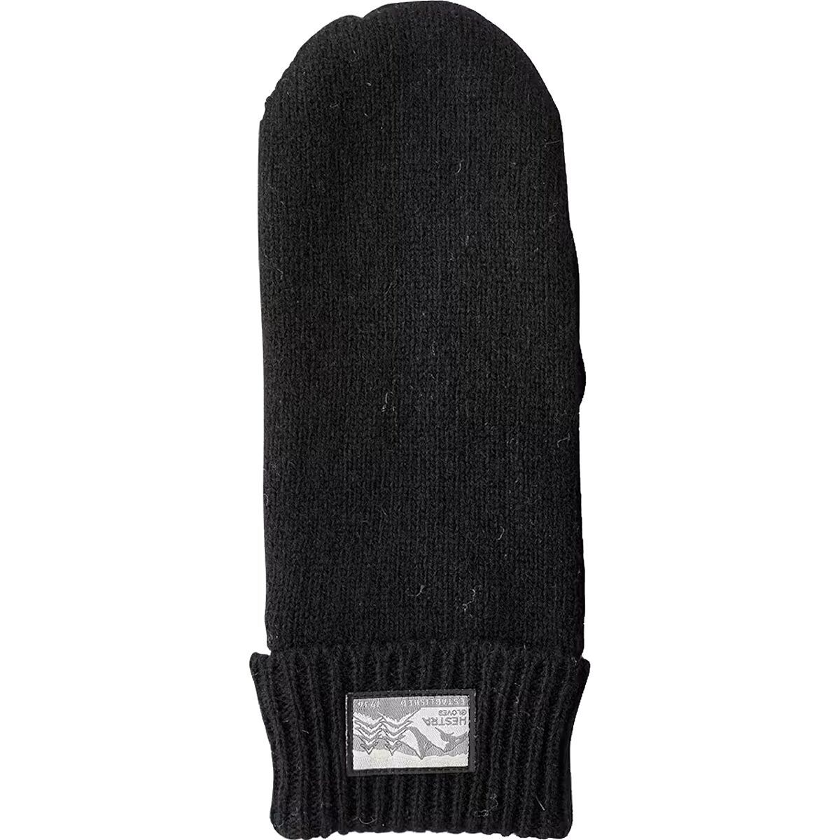 Image of Hestra Raggwool Mitten Black, 7