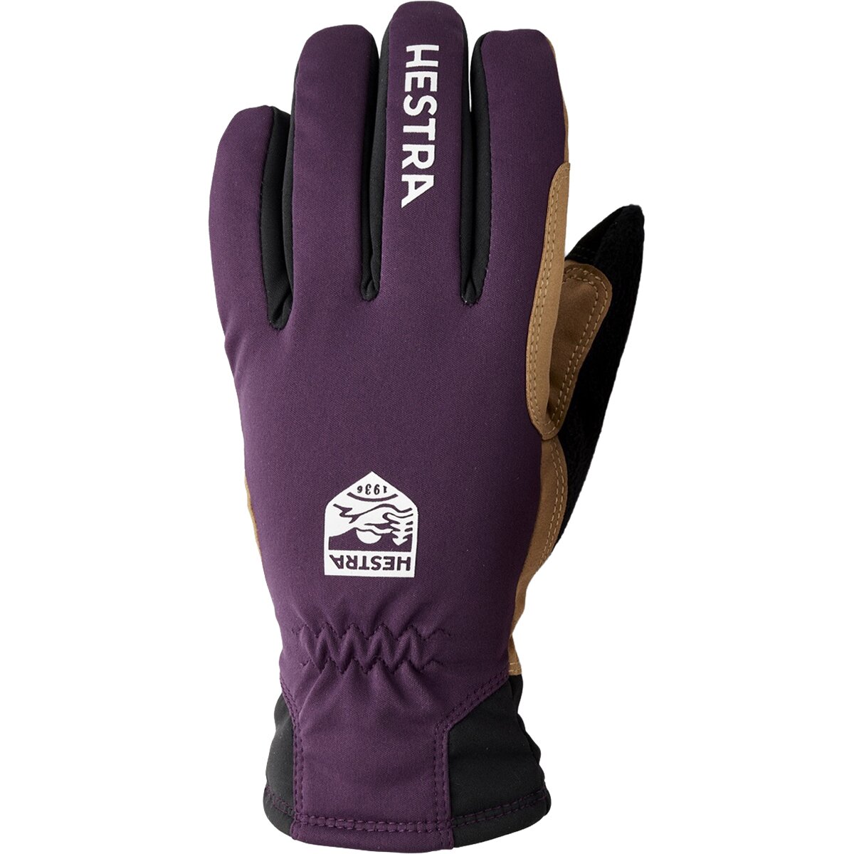 Image of Hestra XC Primaloft - 5 Finger Glove - Women's Plum/Tan, 5