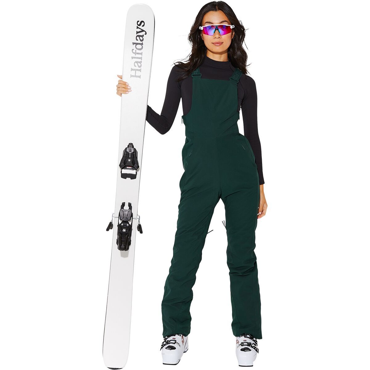 Image of Halfdays Carson Bib Pant - Women's Alpine Green, L/Reg