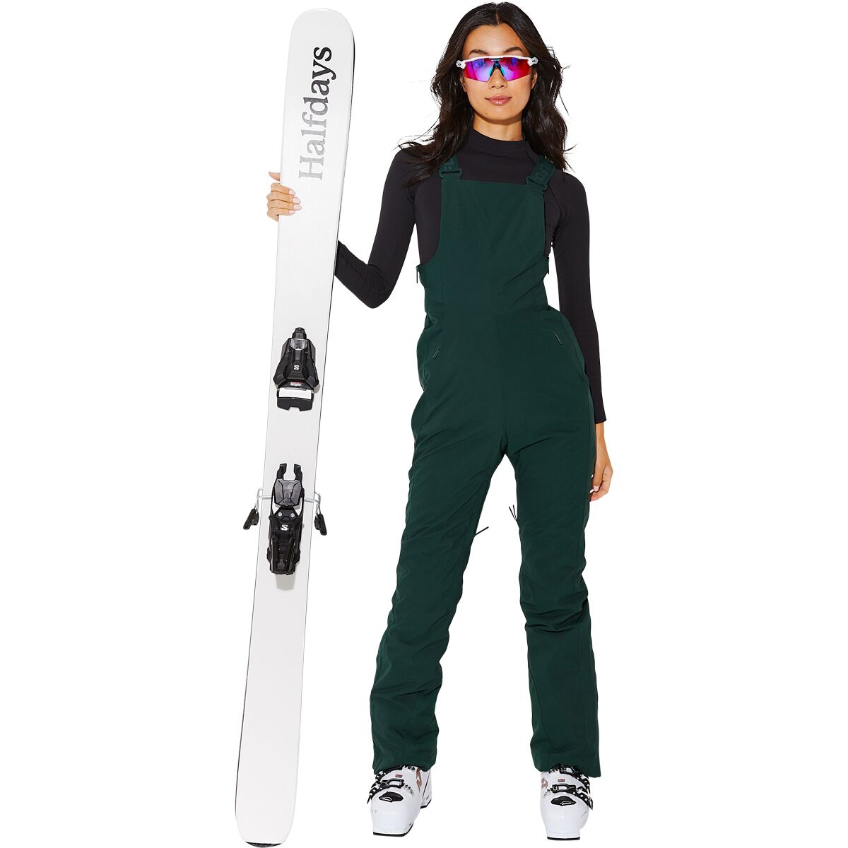 Image of Halfdays Carson Bib Pant - Women's Alpine Green, L/Reg