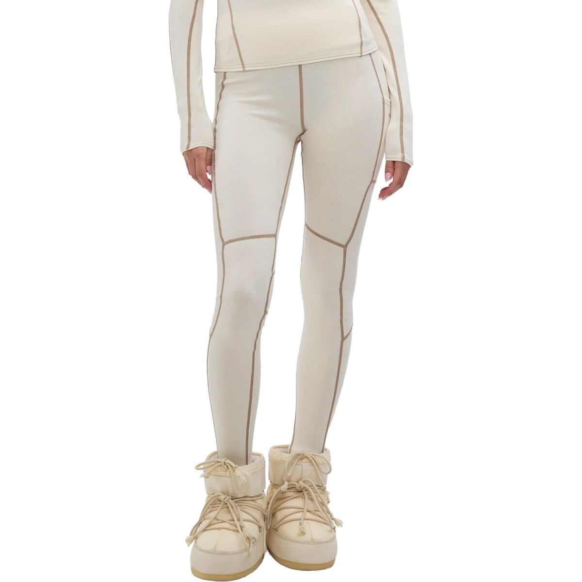 Halfdays Halfdays Hallie Merino Legging - Women's Oatmilk, XL