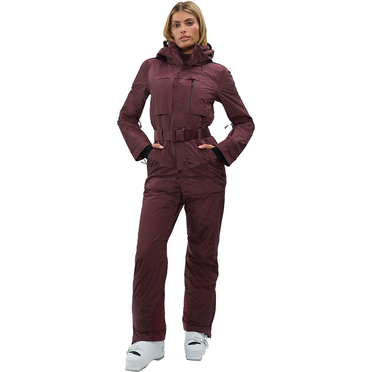 Image of Halfdays Murphy One-Piece Ski Suit - Women's Glazed Cherry, L/Reg