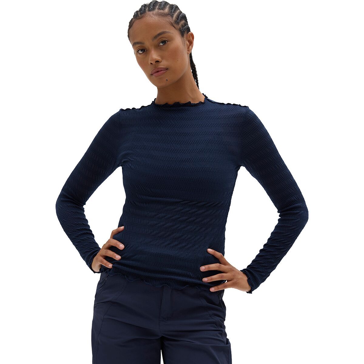 Image of Halfdays Ynes Performance Long-Sleeve Top - Women's Navy, XL