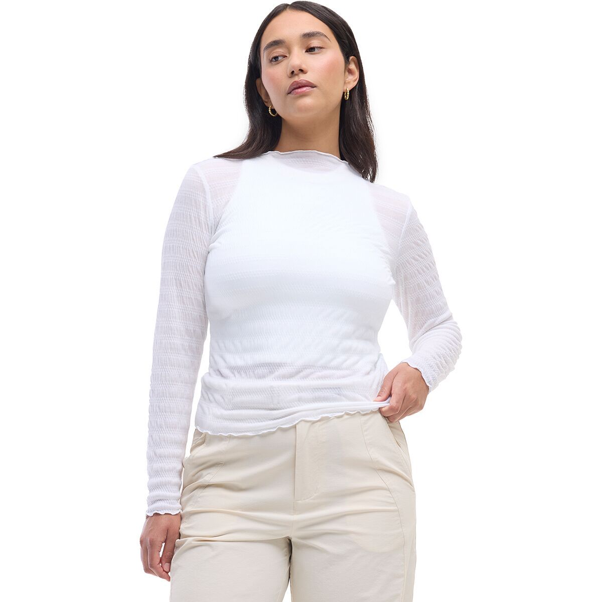 Image of Halfdays Ynes Performance Long-Sleeve Top - Women's White, L