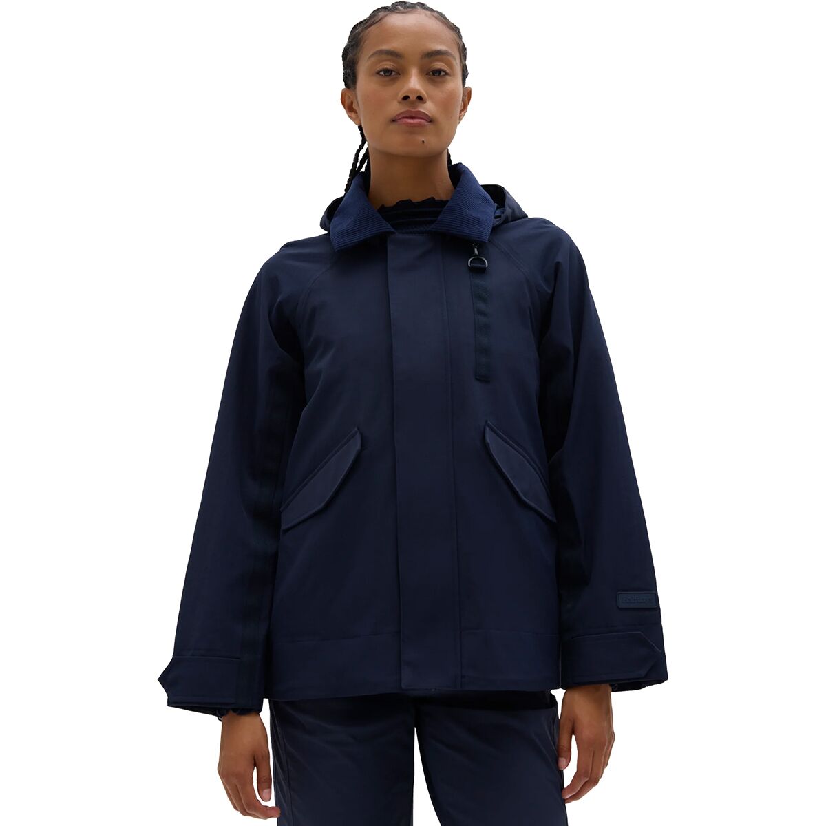 Image of Halfdays Trail Rain Jacket - Women's Navy, S