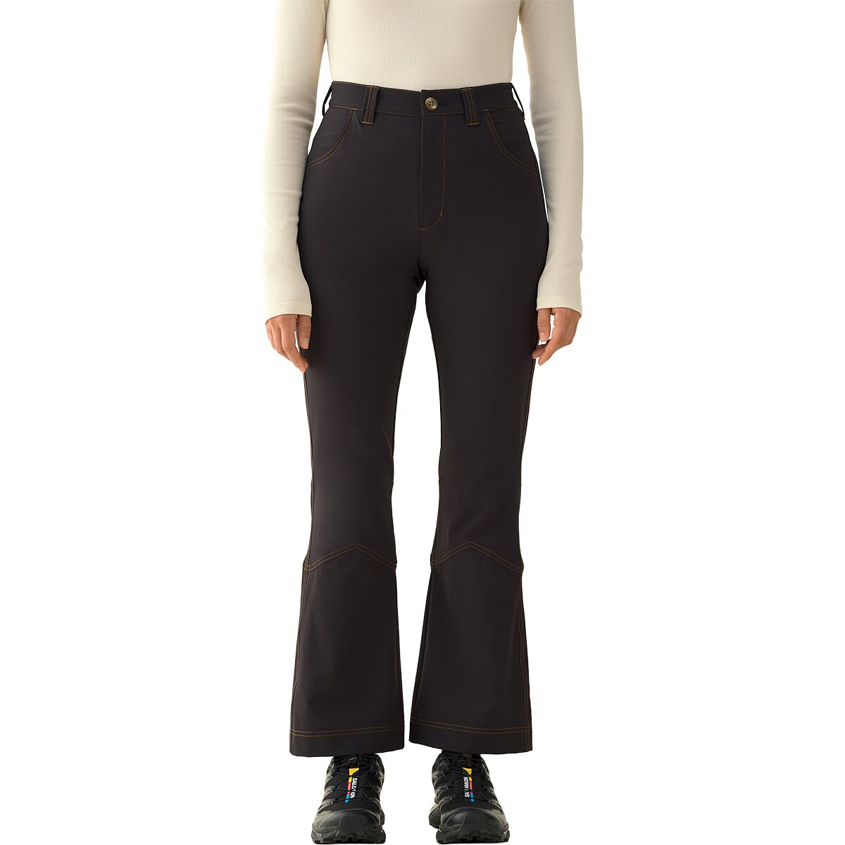 Image of Hikerkind Kick Flare Trousers - Women's Basalt, L