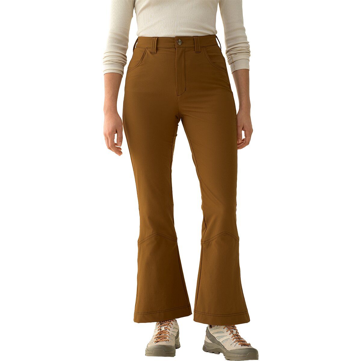 Image of Hikerkind Kick Flare Trousers - Women's Madrone, XS