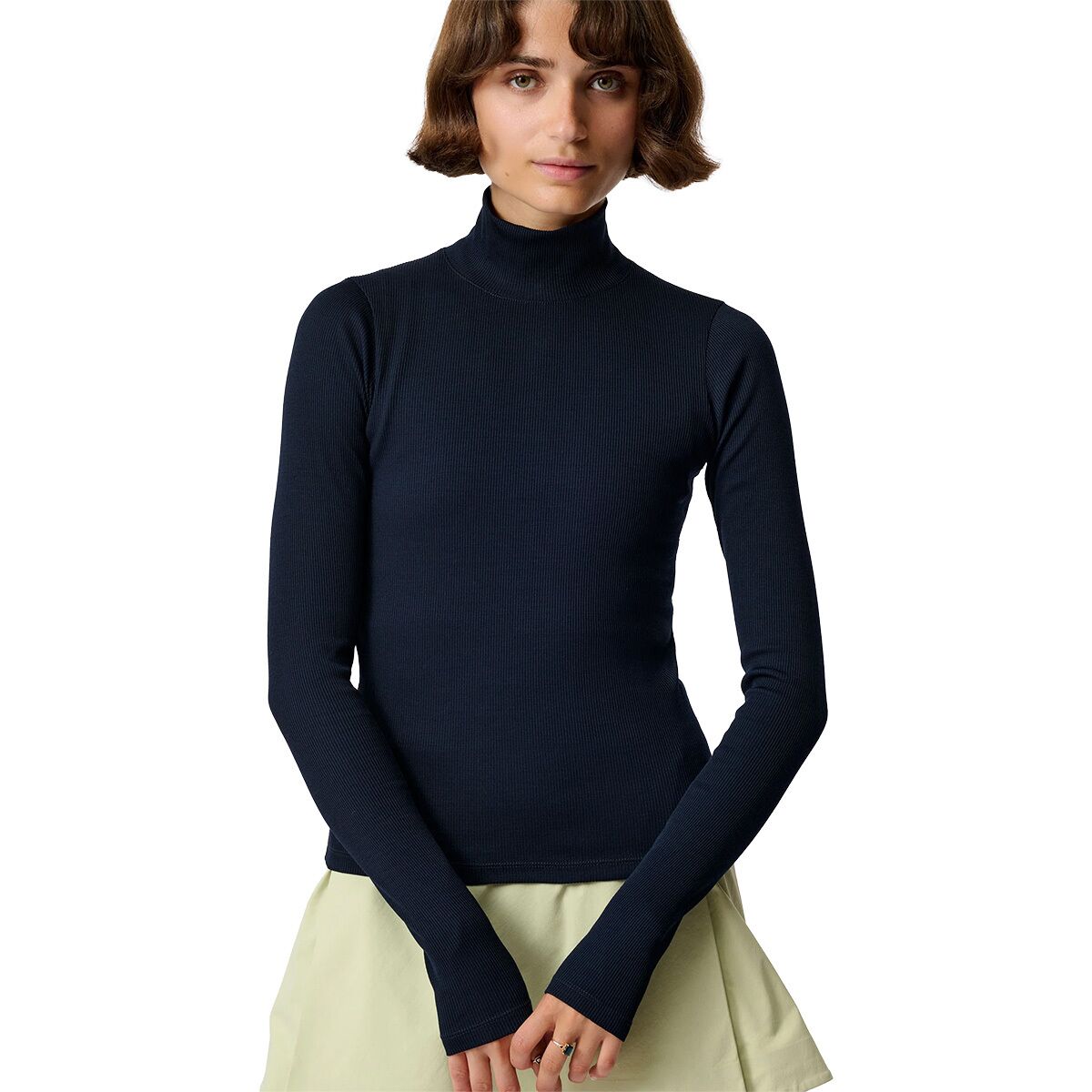 Image of Hikerkind Ribbed Merino Turtleneck 02 - Women's Woad, S