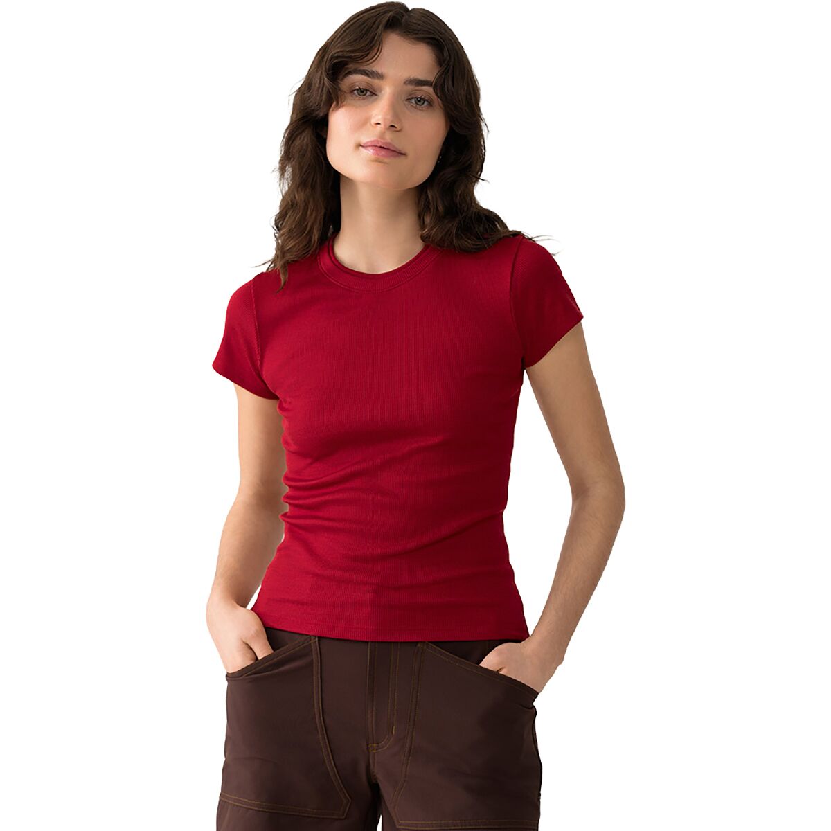 Hikerkind Hikerkind Ribbed Merino T-Shirt - Women's Rowan, L