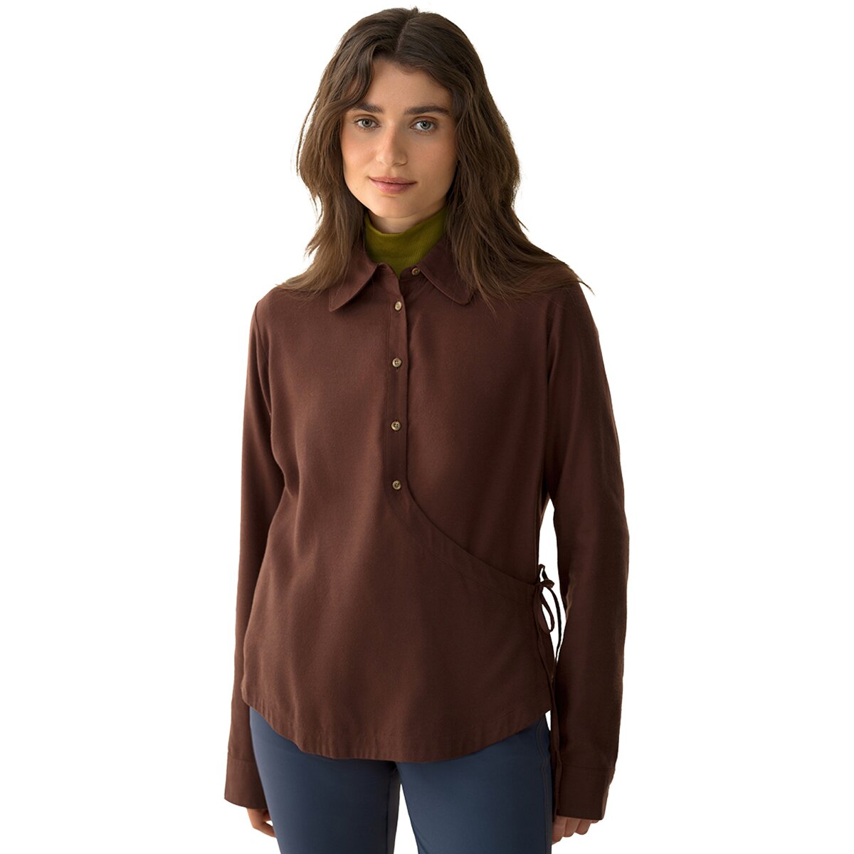 Image of Hikerkind Front Field Flannel Shirt - Women's Loamy, XS