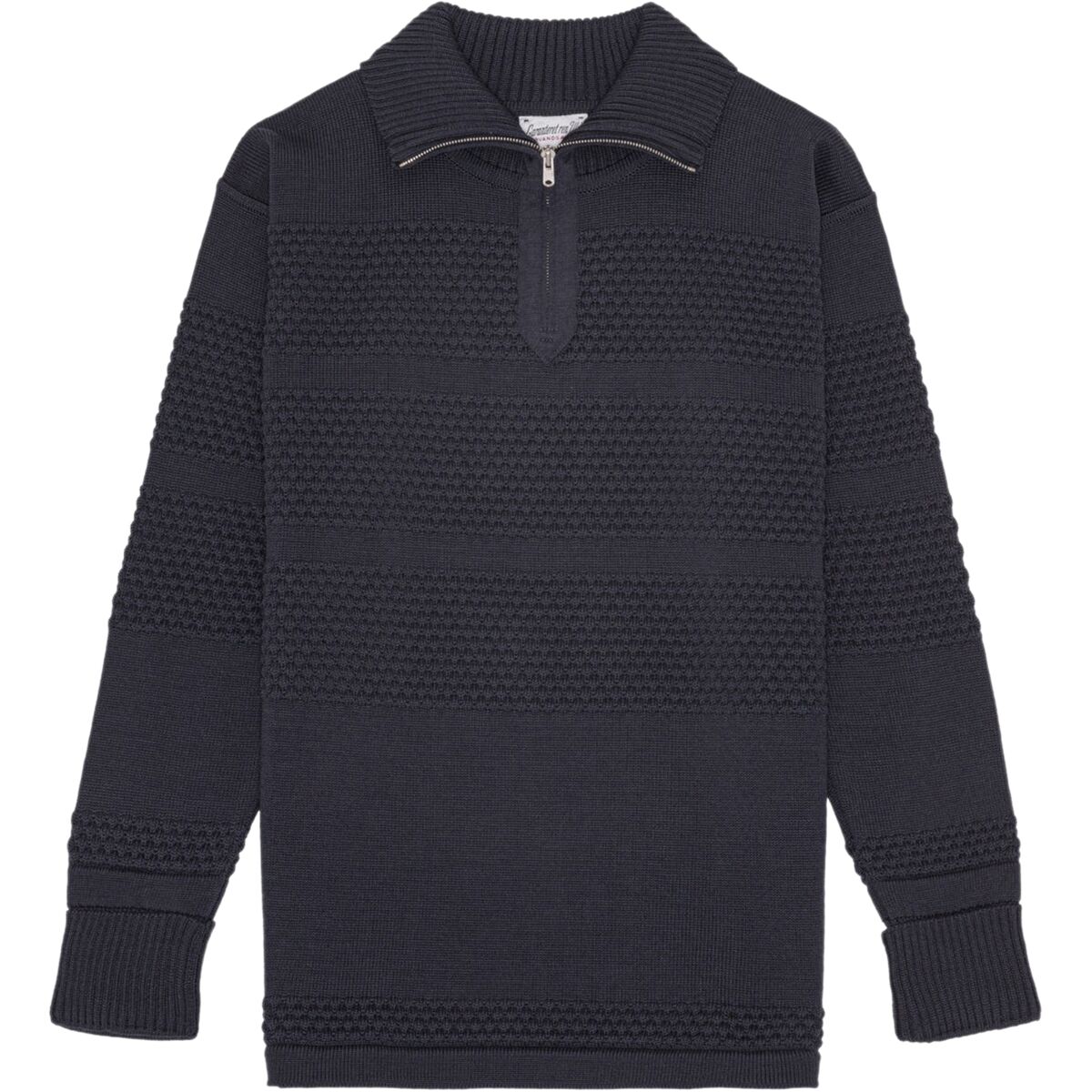 S. N. S. Herning S. N. S. Herning Fisherman Short Zip Sweater - Men's Black Void, S