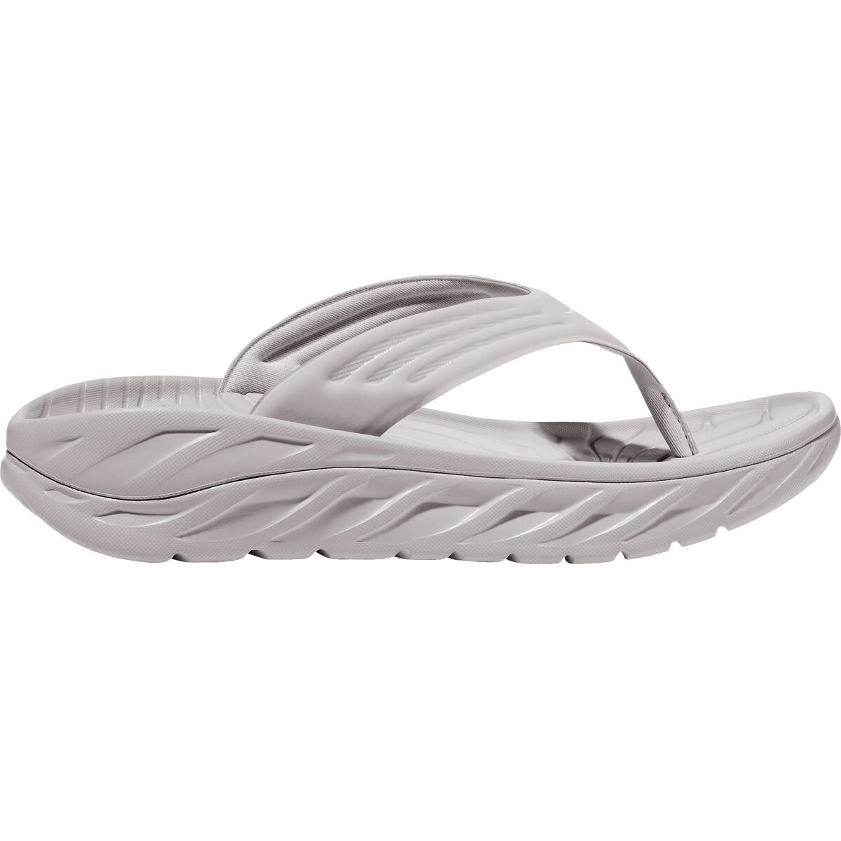 Image of HOKA Ora Recovery Flip Flop - Men's Lunar Rock/White, 11.0