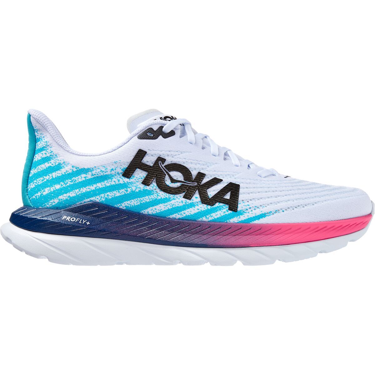 Mach 5 Running Shoe Men's White/Scuba Blue, 9.0 by HOKA