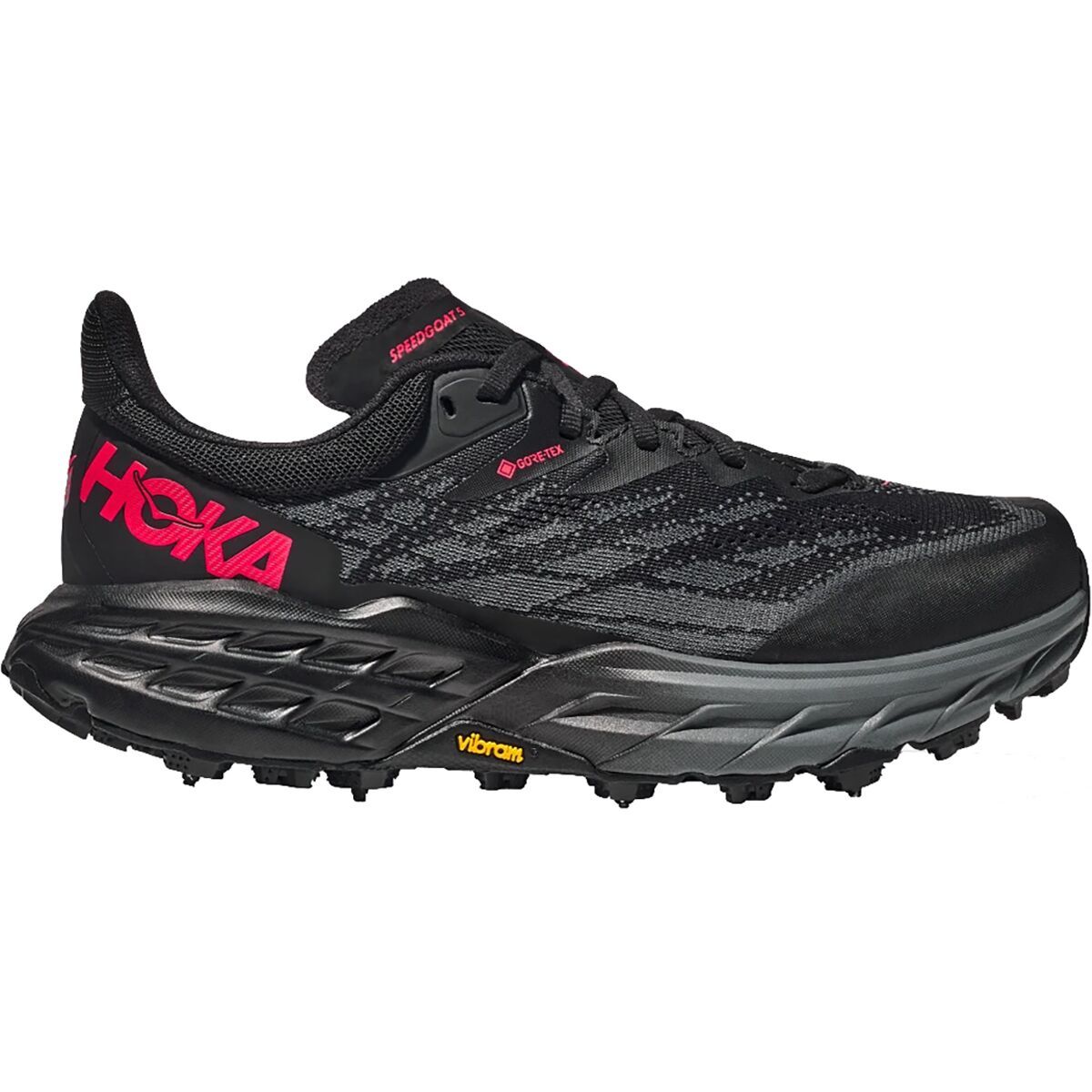 HOKA HOKA Speedgoat 5 GTX Spike Trail Run Shoe - Women's Black/Black, 9.5
