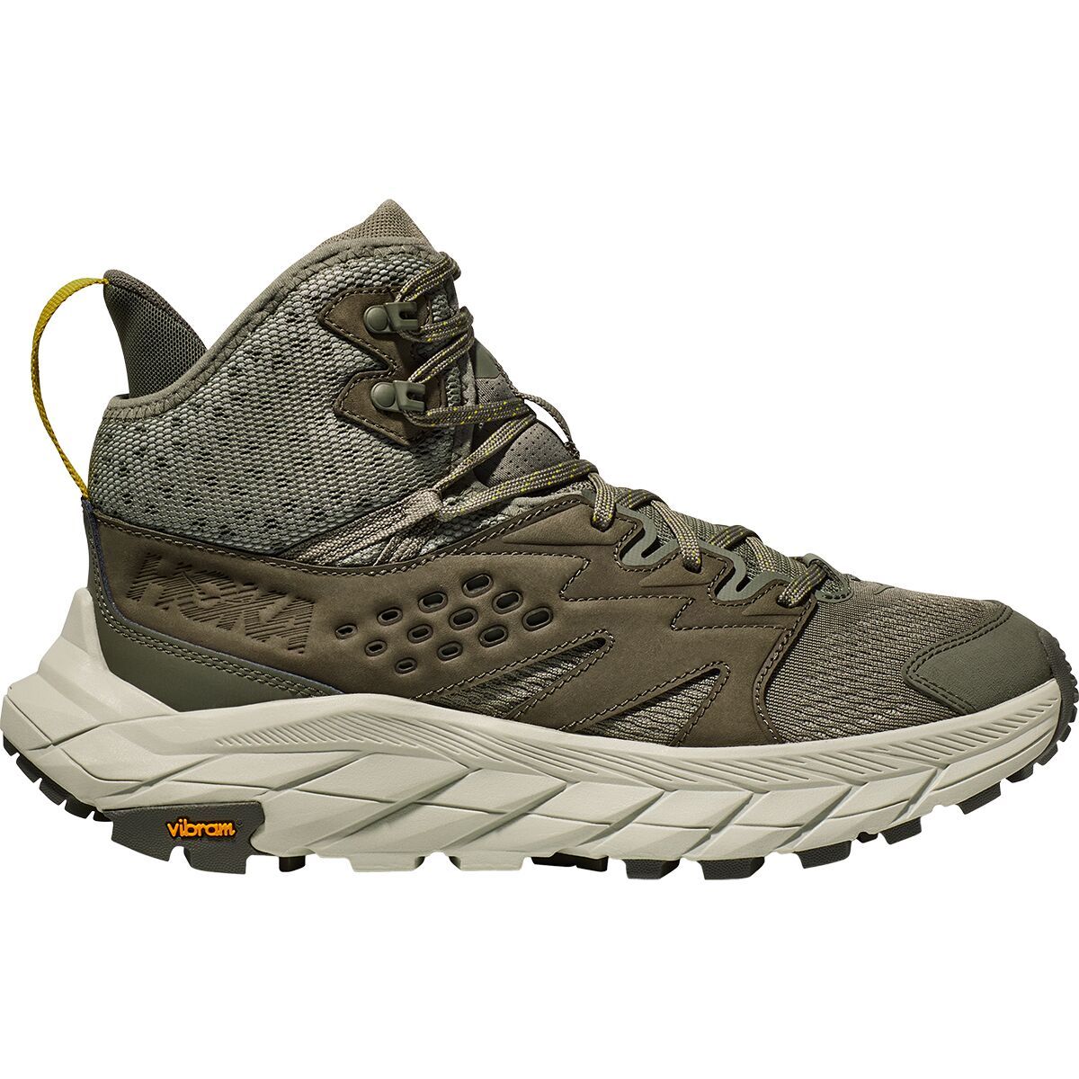 Image of HOKA Anacapa Breeze Mid Hiking Shoe - Men's Olive Haze/Celadon Tint, 9.0