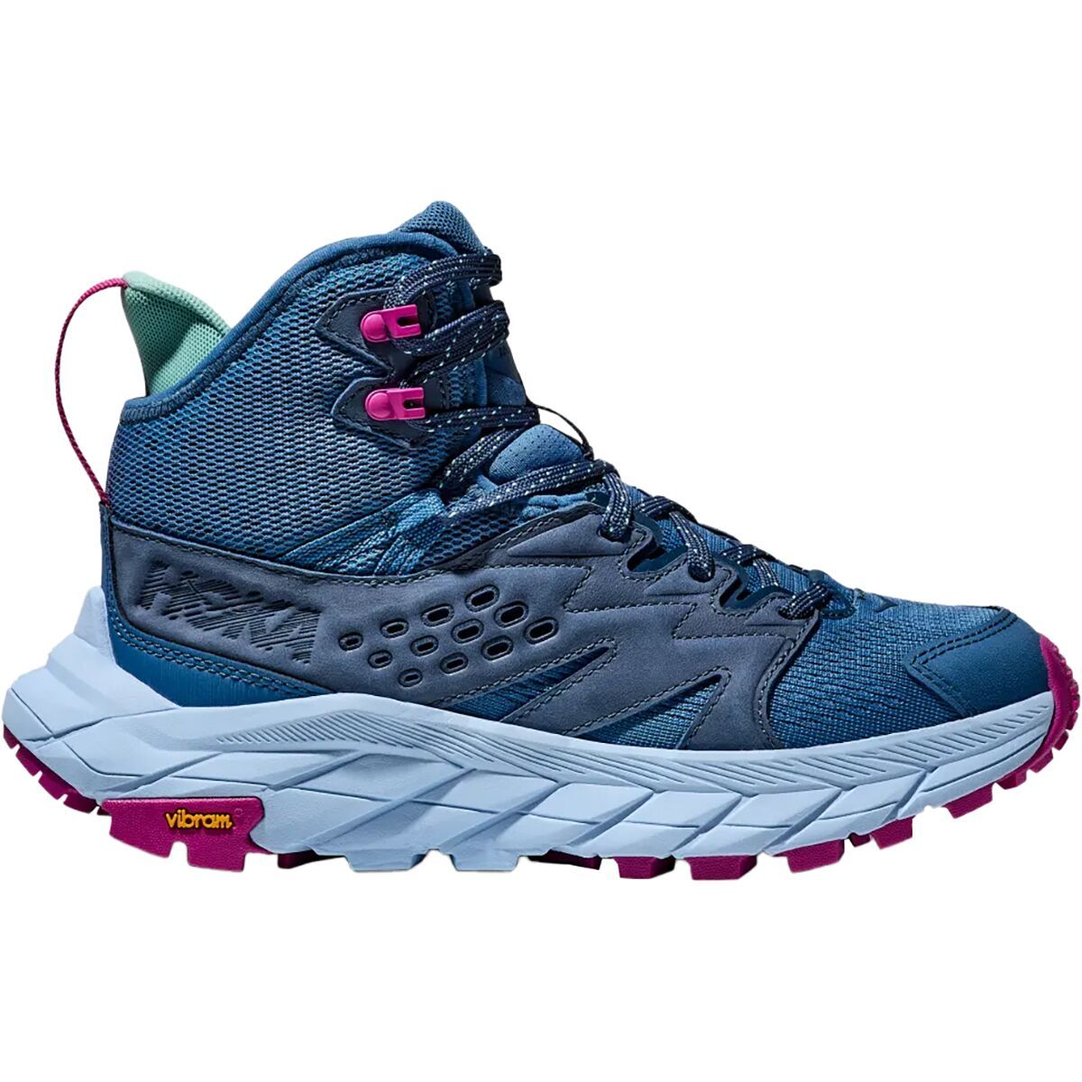Image of HOKA Anacapa Breeze Mid Hiking Shoe - Women's Foggy Night/Glacier Blue, 8.5
