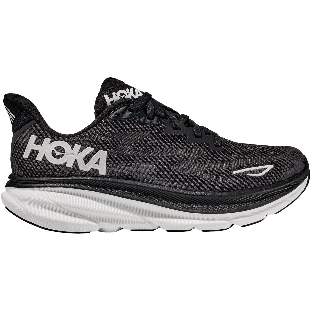 HOKA Clifton 9 Running Shoe - Women's Black/White, 6.0
