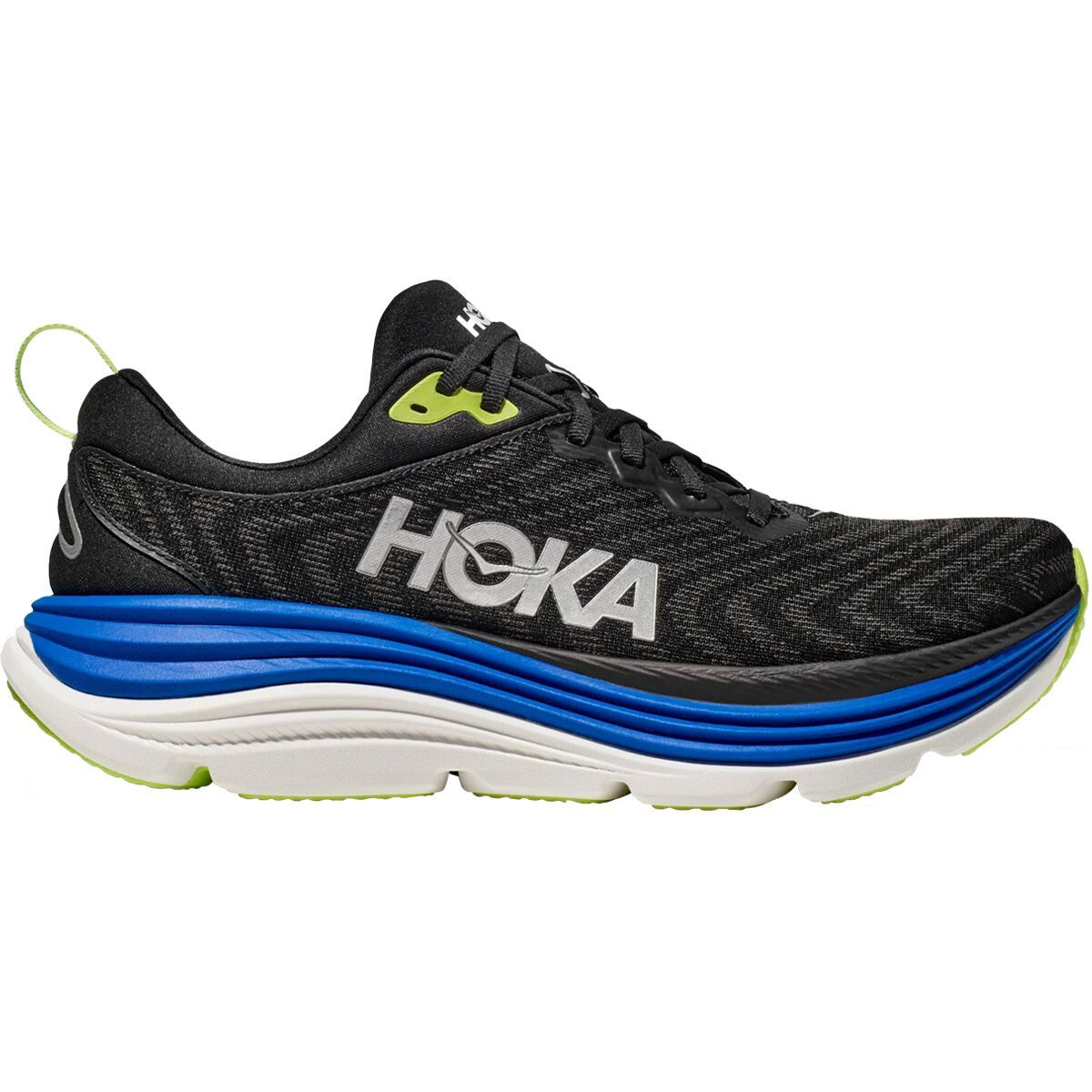 Image of HOKA Gaviota 5 Shoe - Men's Black/Electric Cobalt, 9.5