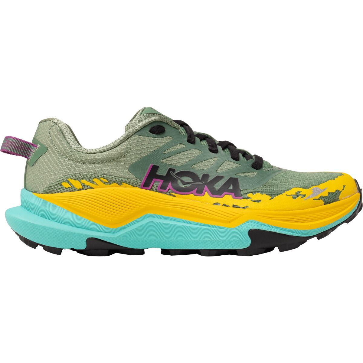 HOKA Torrent 4 Trail Running Shoe - Women's Succulent/Electric Aqua, 8.0