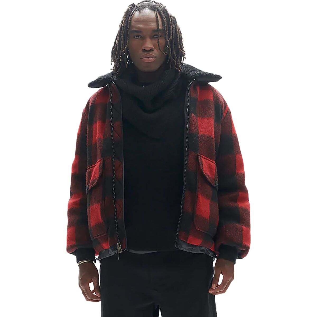 Holden Down Field Jacket - Men's Red/Black Plaid, S