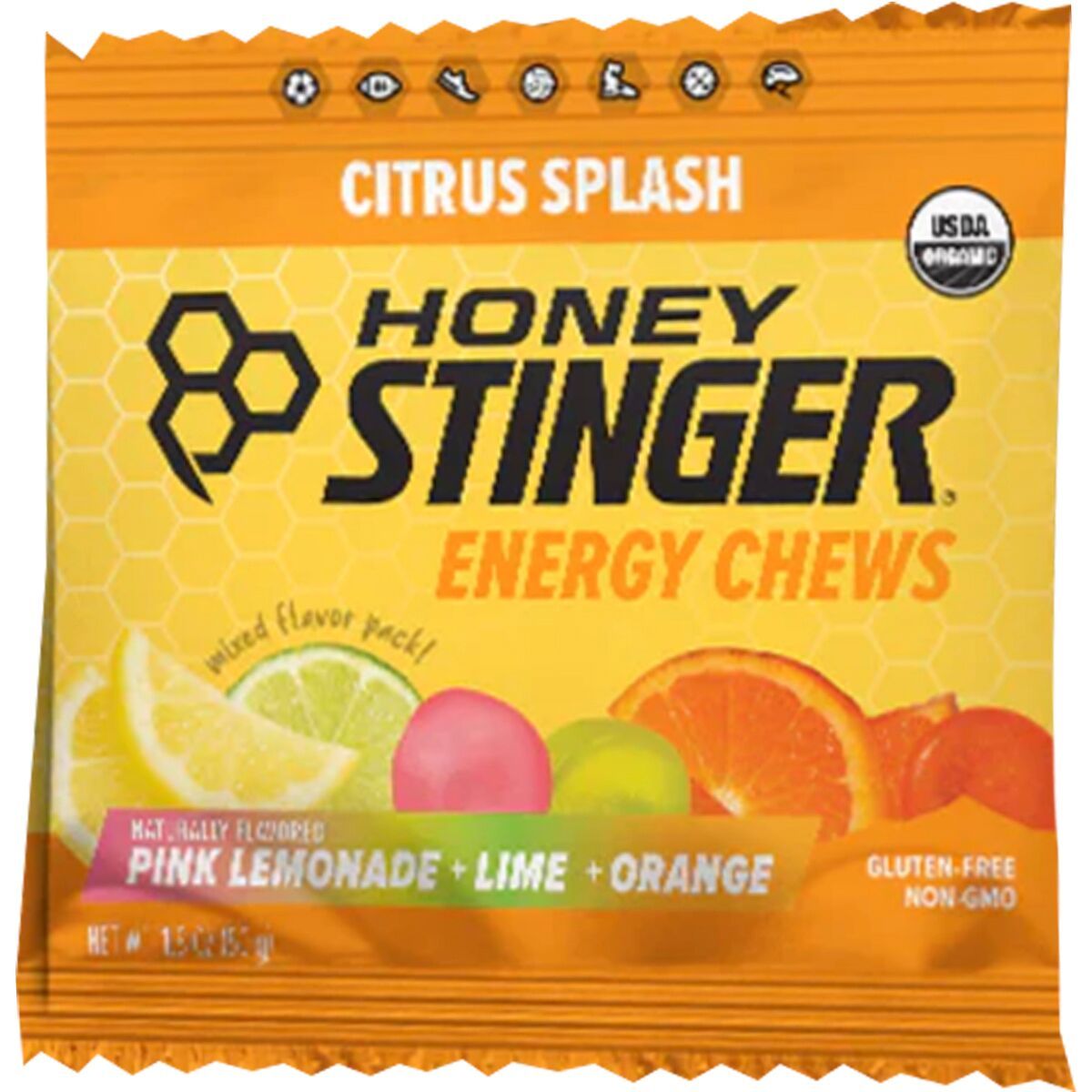 Image of Honey Stinger Organic Energy Chews - 12 Pack Citrus Splash, One Size