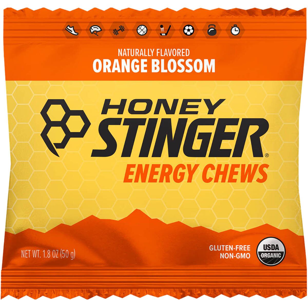 Image of Honey Stinger Organic Energy Chews - 12 Pack Orange, One Size
