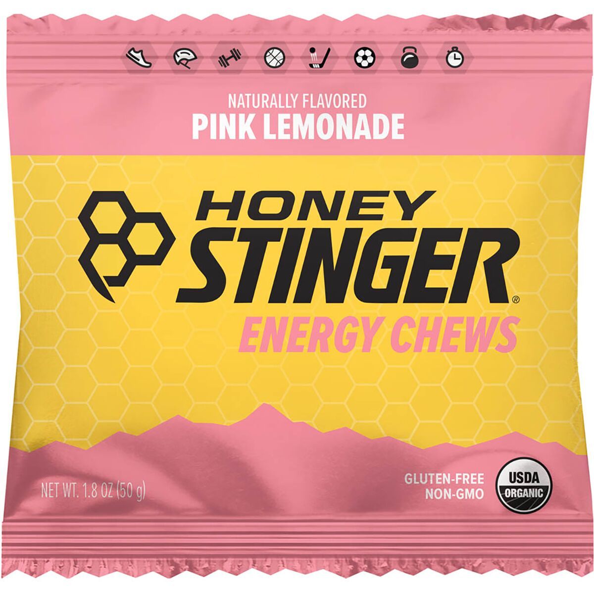 Image of Honey Stinger Organic Energy Chews - 12 Pack Pink Lemonade, One Size