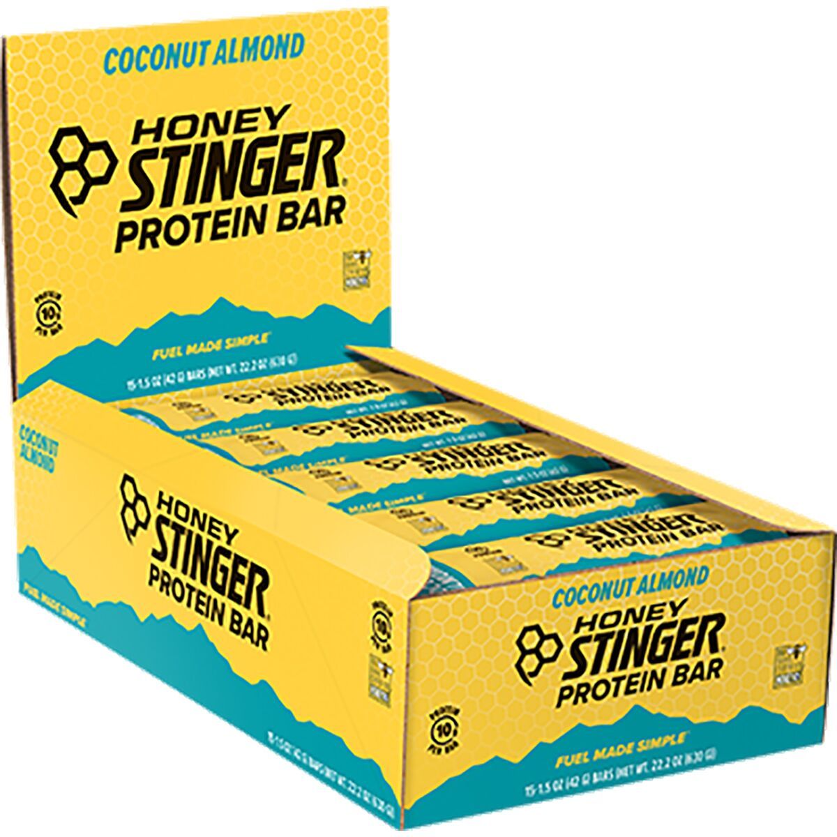 Image of Honey Stinger Protein Bar - 10g - 15 Pack Dark Chocolate Coconut Almond, 10 Gram