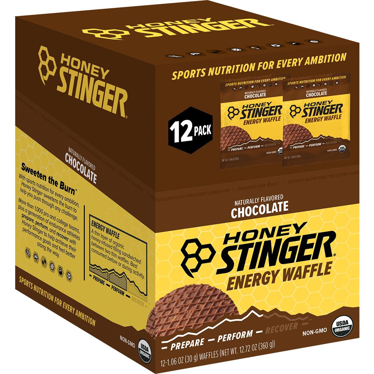 Image of Honey Stinger Stinger Waffle - 12-Pack Chocolate, One Size