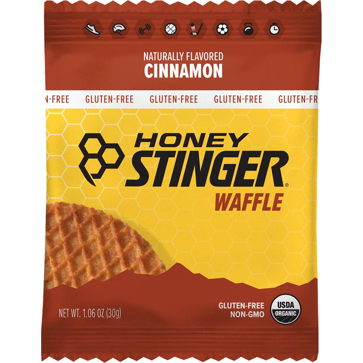 Image of Honey Stinger Gluten Free Waffles - 12-Pack Gf Cinnamon, One Size